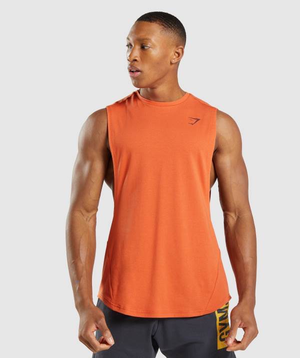 Panske Tielko Gymshark Bold Drop Arm Oranžové | DC4390156